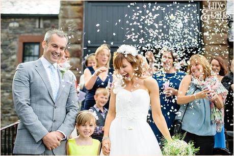 Confetti photograph at New House Farm 