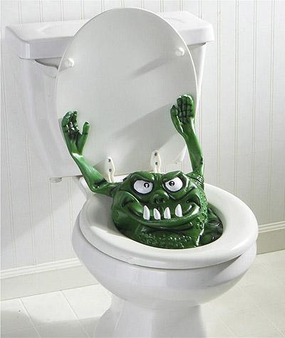 Halloween Decoration Ideas: Toilet Monster!