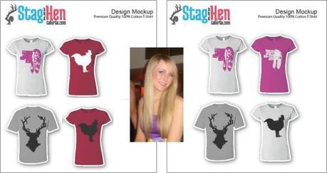 stagandhentshirts customised retro cool pink design for hen party