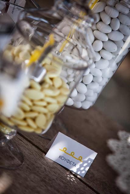 The Couple Tie The Knot at a An Island Wedding with pops of Yellow and nautical ropes by Rock, Paper Scissors