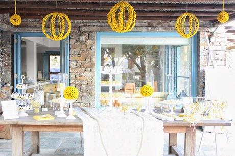 The Couple Tie The Knot at a An Island Wedding with pops of Yellow and nautical ropes by Rock, Paper Scissors