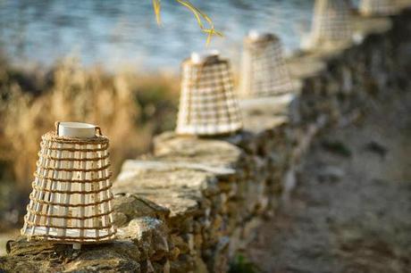 The Couple Tie The Knot at a An Island Wedding with pops of Yellow and nautical ropes by Rock, Paper Scissors