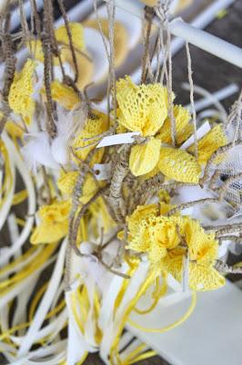 The Couple Tie The Knot at a An Island Wedding with pops of Yellow and nautical ropes by Rock, Paper Scissors