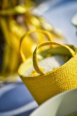 The Couple Tie The Knot at a An Island Wedding with pops of Yellow and nautical ropes by Rock, Paper Scissors