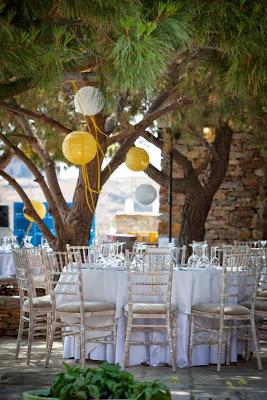 The Couple Tie The Knot at a An Island Wedding with pops of Yellow and nautical ropes by Rock, Paper Scissors