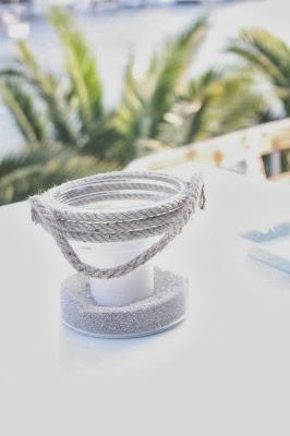 The Couple Tie The Knot at a An Island Wedding with pops of Yellow and nautical ropes by Rock, Paper Scissors