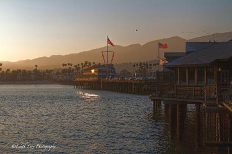 Stearns Wharf, Santa Barbara, California, pier, wharf, sunset, seascape, pacific ocean, travel photography