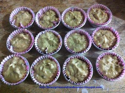 Banana Walnut Mini Muffins with Maltesers