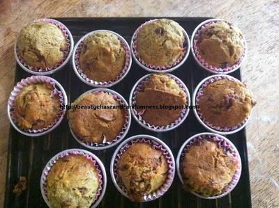 Banana Walnut Mini Muffins with Maltesers