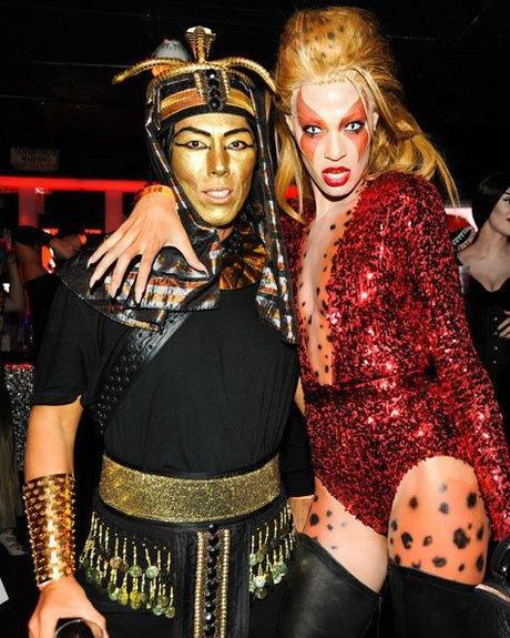 Stephen Gan, Joan Smalls At V Magazine's Halloween Bash in New York in 2011.