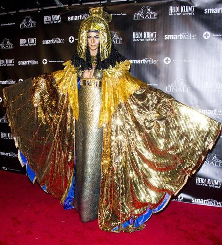 Heidi Klum, dressed as Cleopatra, attends her Haunted Holiday Party benefiting Superstorm Sandy relief efforts, on Saturday, Dec. 1, 2012 in New York. Klum's original party, scheduled to be held on Halloween, was postponed due to the storm.