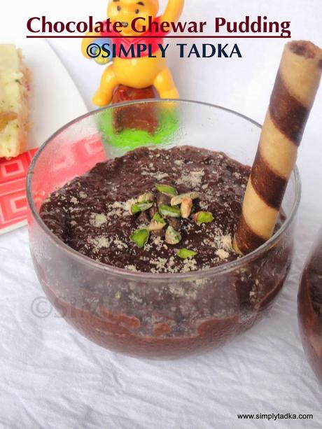 Chocolate Ghewar Pudding