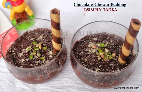 Chocolate Ghewar Pudding