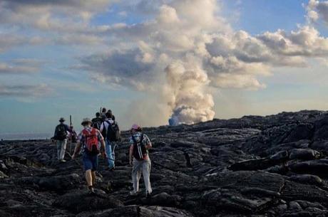 Hike to Kilauea Volcano, Hawaii