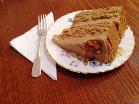 carrot and walnut cake slice tea room afternoon tea the walk nottingham