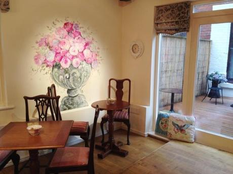 reopened the walk cafe nottingham review hand painted flowers antique furniture