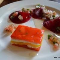 Goat Cheese Mille Feuille, Beetroot Ravioli