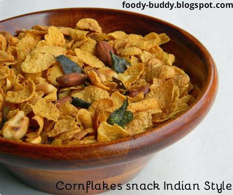 CORNFLAKES MIXTURE IN MICROWAVE / CORNFLAKES SNACK INDIAN STYLE