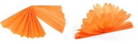 diy craft tutorial how to make black and orange halloween tissue paper pompoms decorations