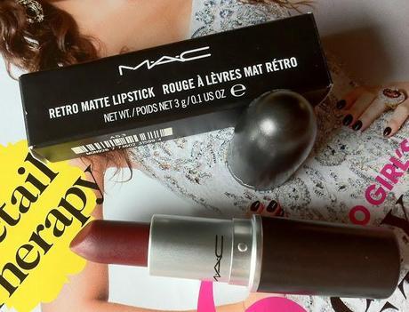 MAC Retro Matte Lipstick Fixed on Drama - Review, Swatch