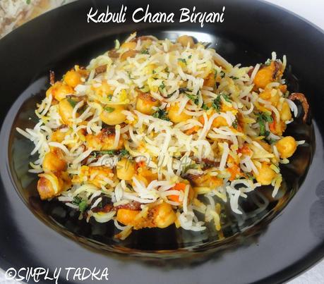 Kabuli Chana Biryani/ Biryani Recipe/ White Chickpea Rice Recipe