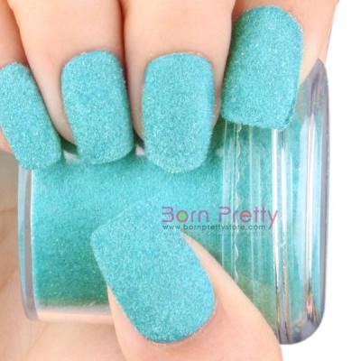 Fun Flocking Powder Manicure Nail Art Nail Polish- Sky Blue