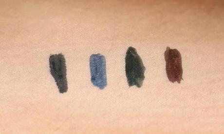 Elle 18 Color Pop Eye Liners - All Four Shades Swaches
