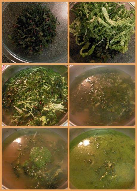 Greens, Rice  & Pesto soup-collage2