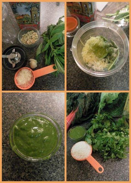 Greens, Rice  & Pesto soup-collage1