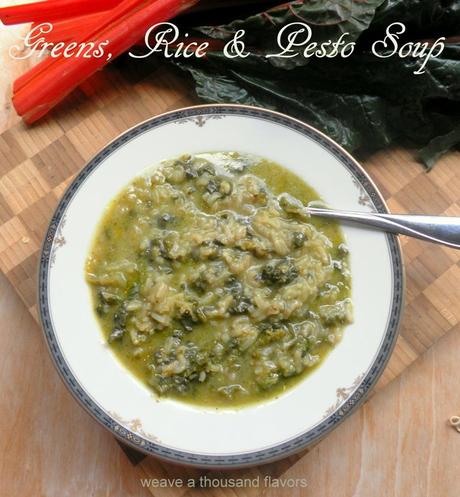 Greens, Rice  & Pesto soup-1