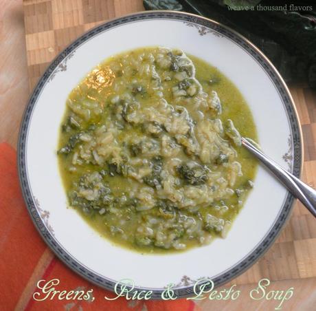 Greens, Rice  & Pesto soup-2