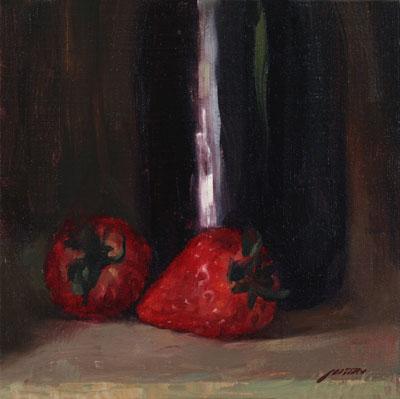 Strawberries and Bottle