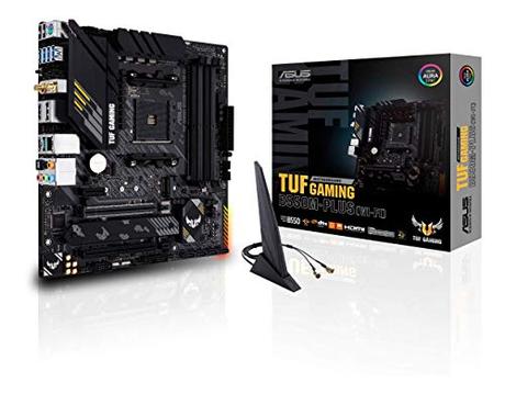 ASUS TUF Gaming B550M-PLUS (WiFi 6) AMD AM4 (3rd Gen Ryzen microATX Gaming Motherboard (PCIe 4.0, 2.5Gb LAN, BIOS Flashback, HDMI 2.1, USB 3.2 Gen 2, Addressable Gen 2 RGB Header and Aura Sync)