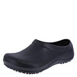 safeTstep Slip Resistant Women's Black Women's Chef Clog 13 Wide