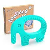 Baby Elefun Teething Toys, BPA Free Silicone - Ideal Stocking Stuffers With Gift Package For Christmas Included, Easy to Hold Elephant Teether Ring Toy, Teethers For Babies 0-6 6-12 Months Boy or Girl