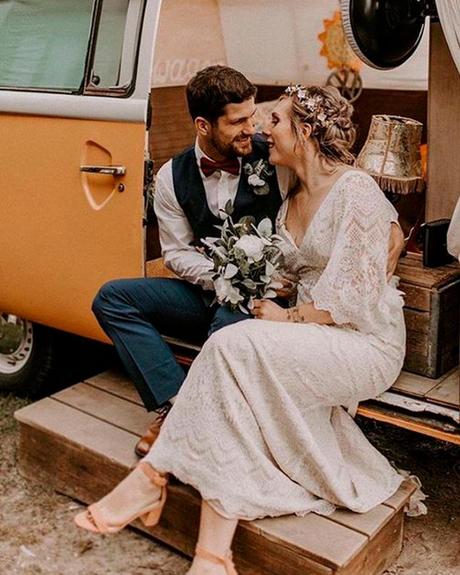rustic wedding venue in michigan bride groom truck