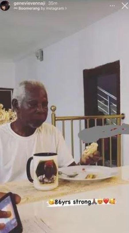 Genevieve Nnaji Celebrates Father, Theophilus As He Turns 86