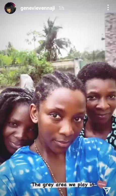 Genevieve Nnaji Shares No Makeup Photo, Shows Off Her Grey Hair