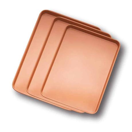 Gotham Steel Baker’s Cookie Sheet and Baking Pan Set (copper surface)