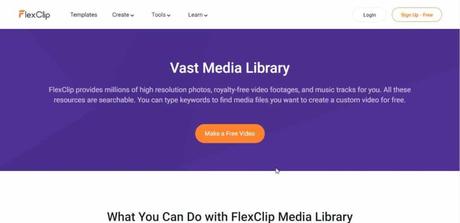 flexclip media library