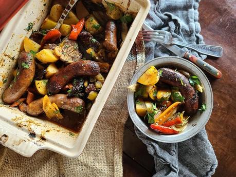 Easy Roasted Sausage and Vegetables
