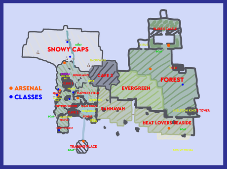 Critical Legends Map & Locations