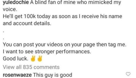Actor Yul Edochie Gifts Visually Impaired Fan N100,000 For Imitating Him (Video)