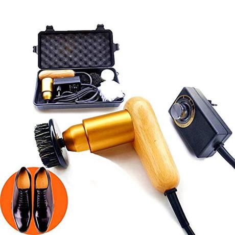 75W High Power Adjustable Speed Electric Shoe Polisher Machine with 3 Soft Moving Heads for Cleaning and Polishing,Automatic Shoe Shine Machine Kit1