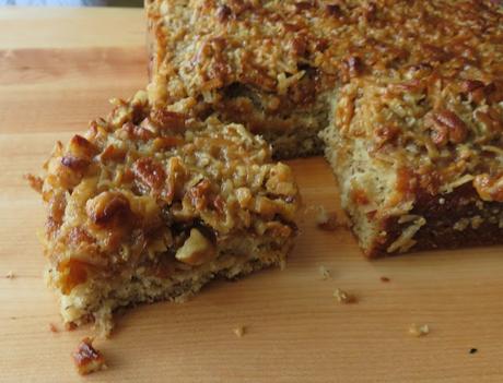 Crunchy Topped Banana Snack Cake