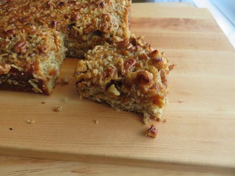 Crunchy Topped Banana Snack Cake