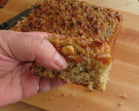 Crunchy Topped Banana Snack Cake