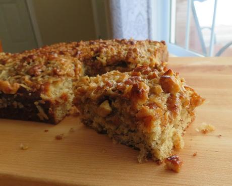 Crunchy Topped Banana Snack Cake