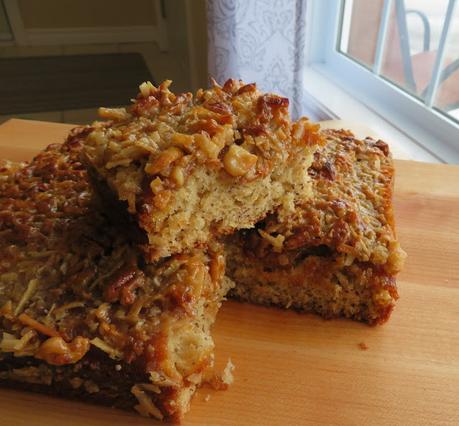 Crunchy Topped Banana Snack Cake