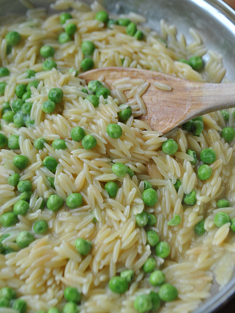 orzo with peas